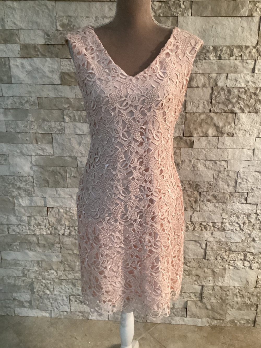 Lauren Ralph Lauren sleeveless lace overlay sheath dress